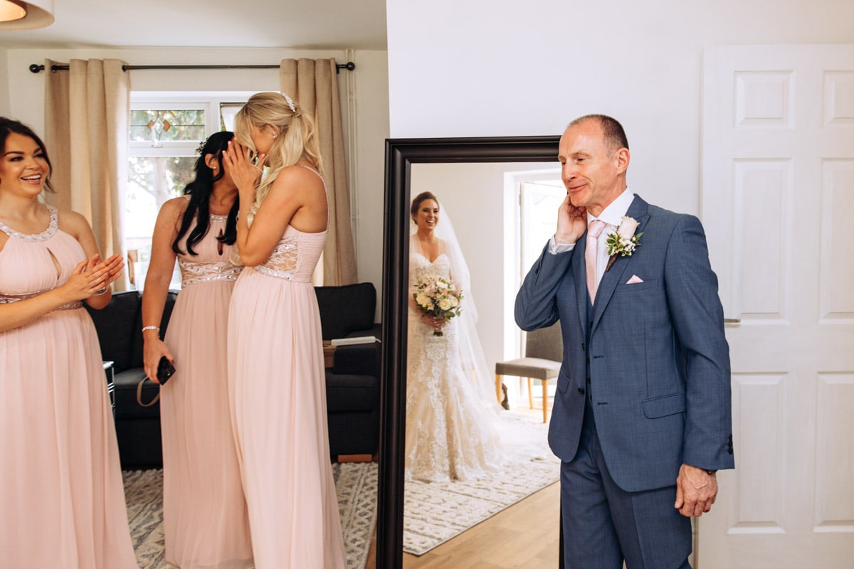 bridal reveal to her father