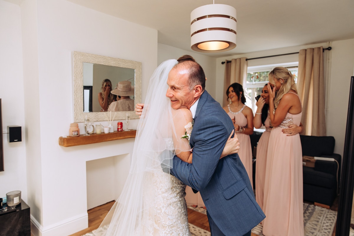 bridal reveal to her father