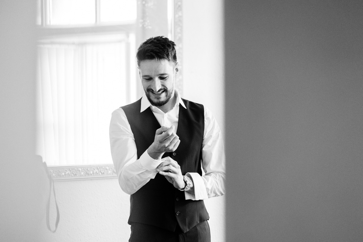 groom prep Oldfield Farm wedding photography