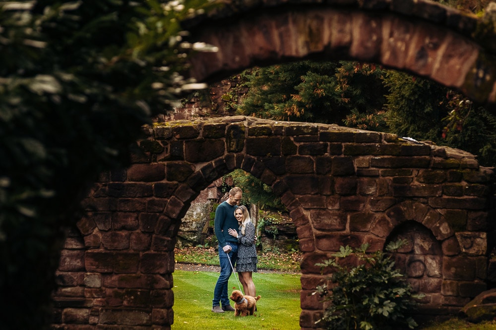 Sophie and glen on their engagement photoshoot in the historic town of chester