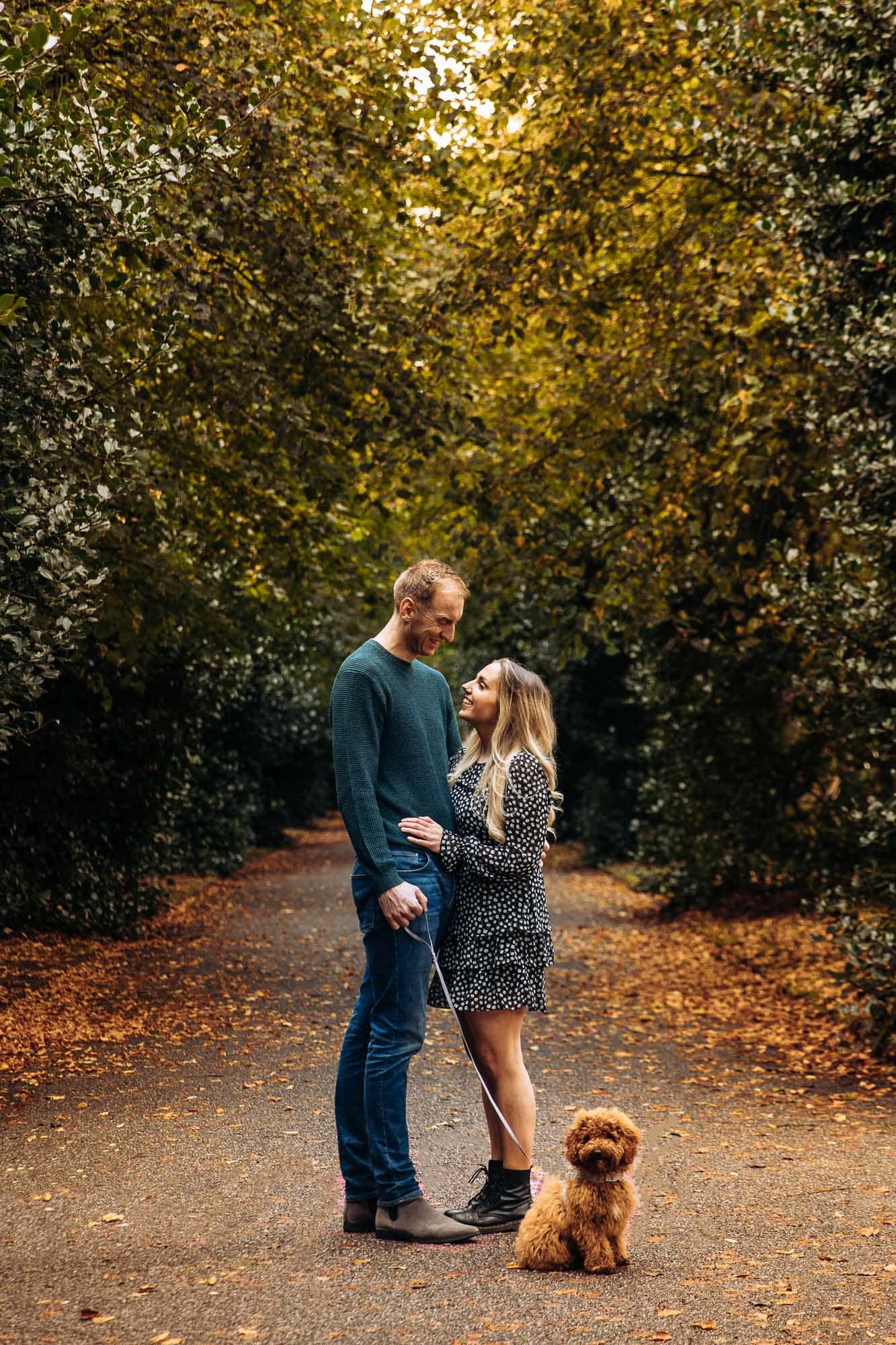 Sophie and glen on their engagement photoshoot in the historic town of chester