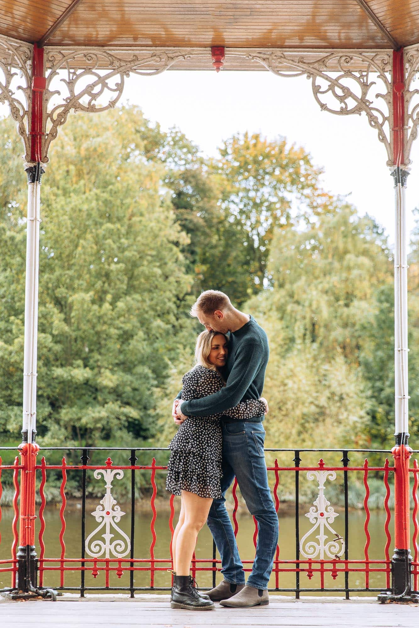 Sophie and glen on their engagement photoshoot in the historic town of chester