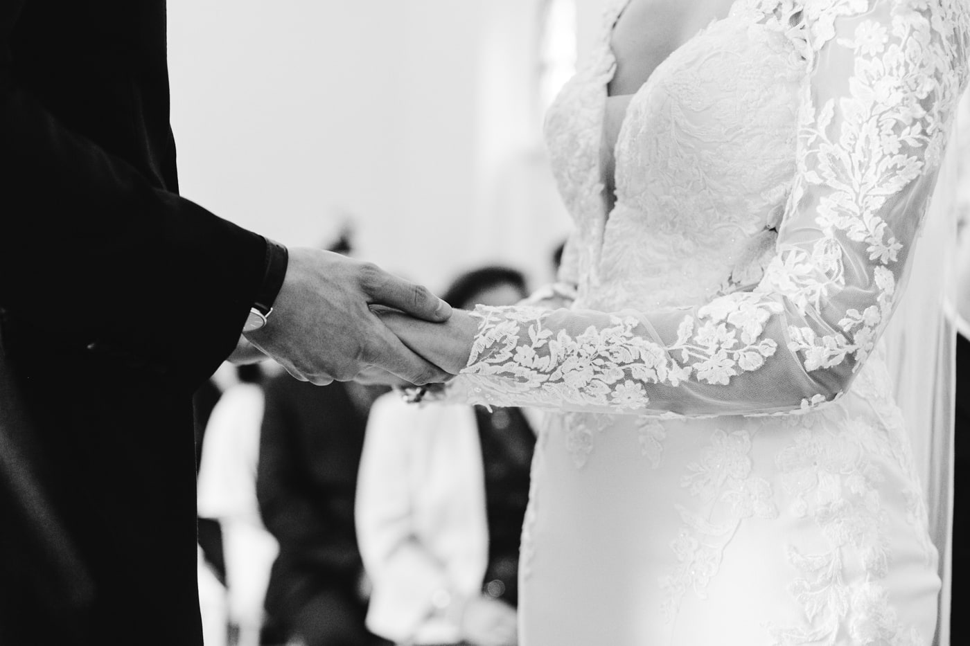 exchanging vows at eshott hall