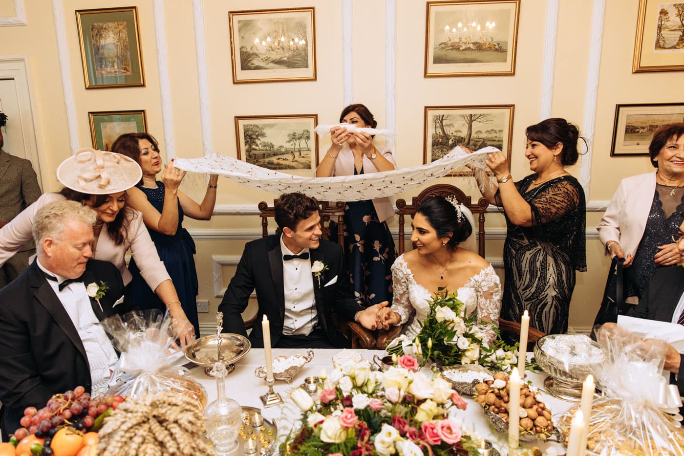 Iranian ceremony during an eshott hall wedding