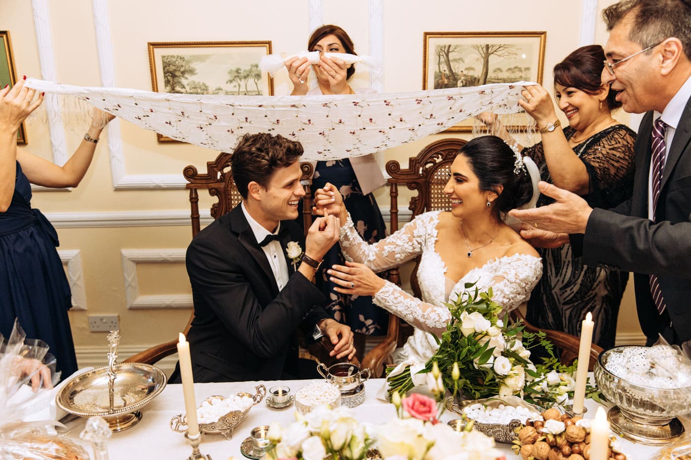 Iranian ceremony during an eshott hall wedding