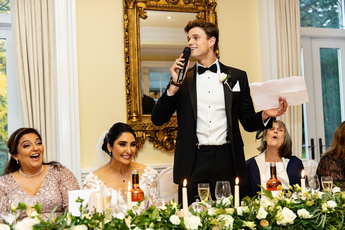 speeches at eshott hall wedding venue