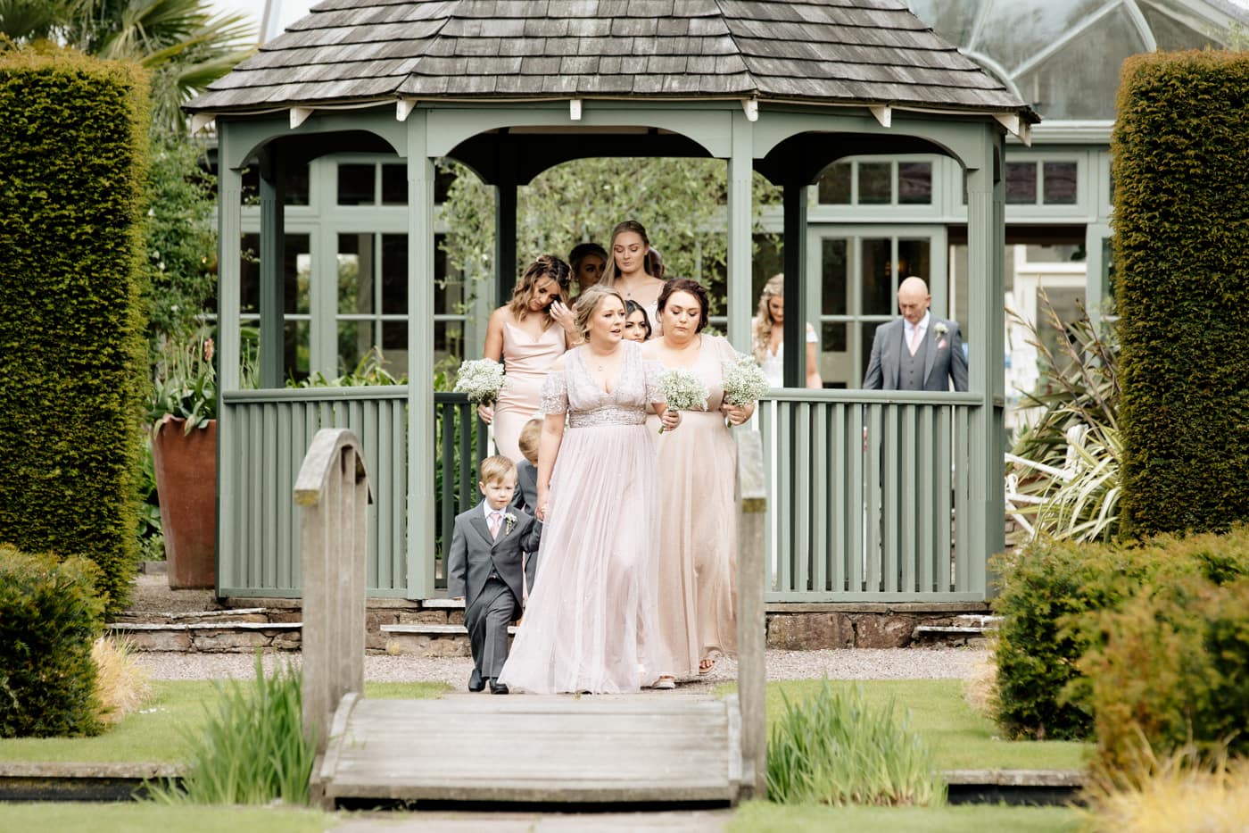 abbeywood estate outdoor wedding ceremony in cheshire