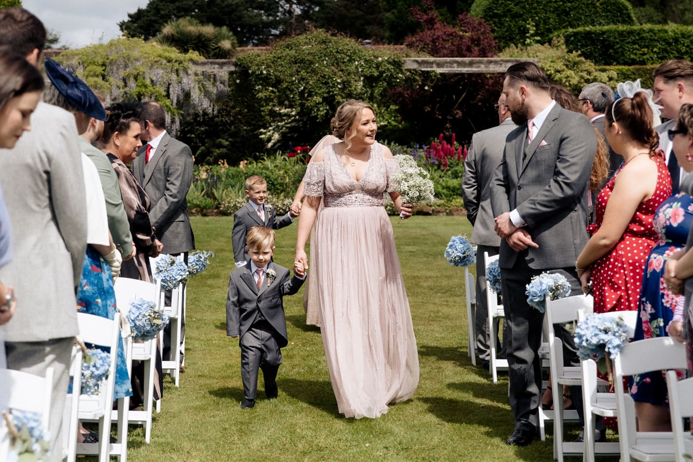 abbeywood estate outdoor wedding ceremony in cheshire