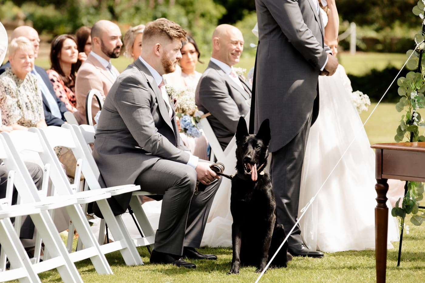 abbeywood estate outdoor wedding ceremony in cheshire