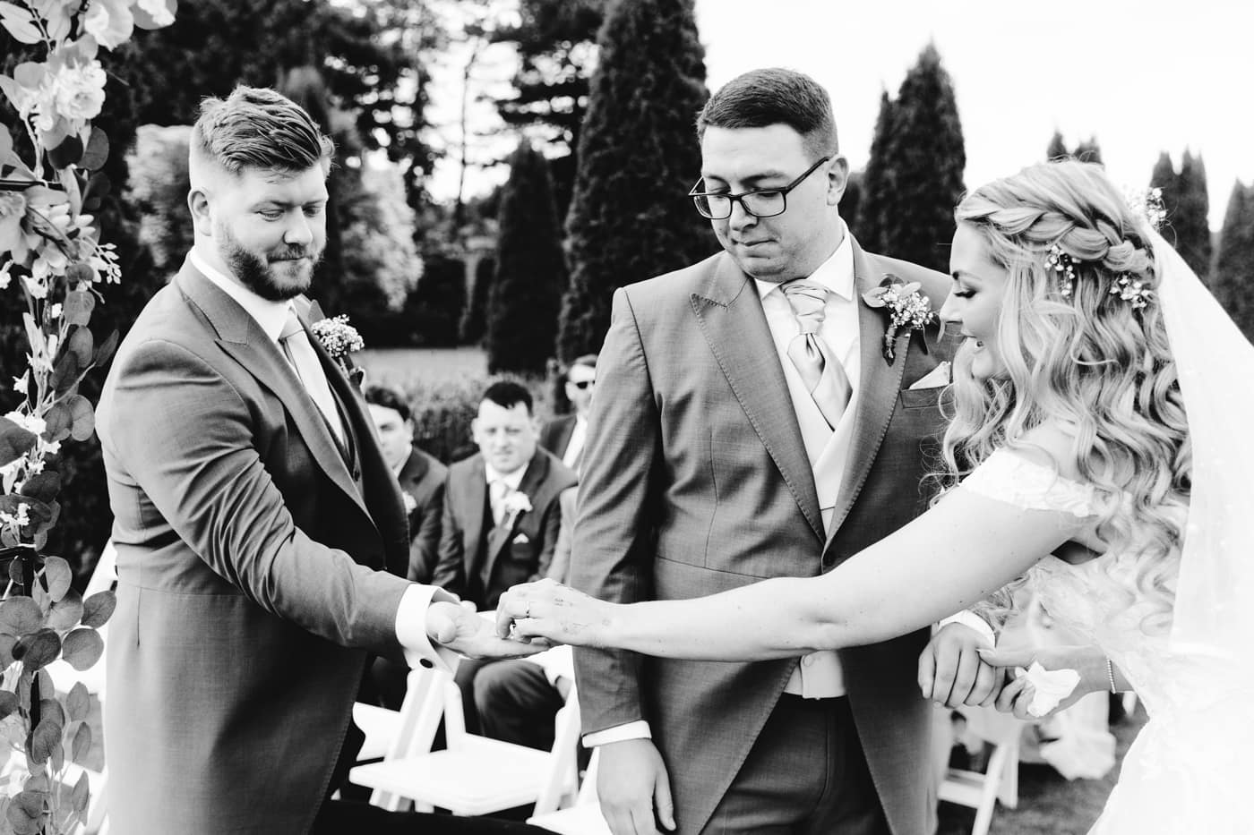 abbeywood estate outdoor wedding ceremony in cheshire