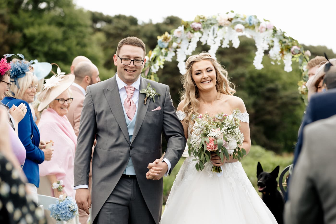 abbeywood estate outdoor wedding ceremony in cheshire