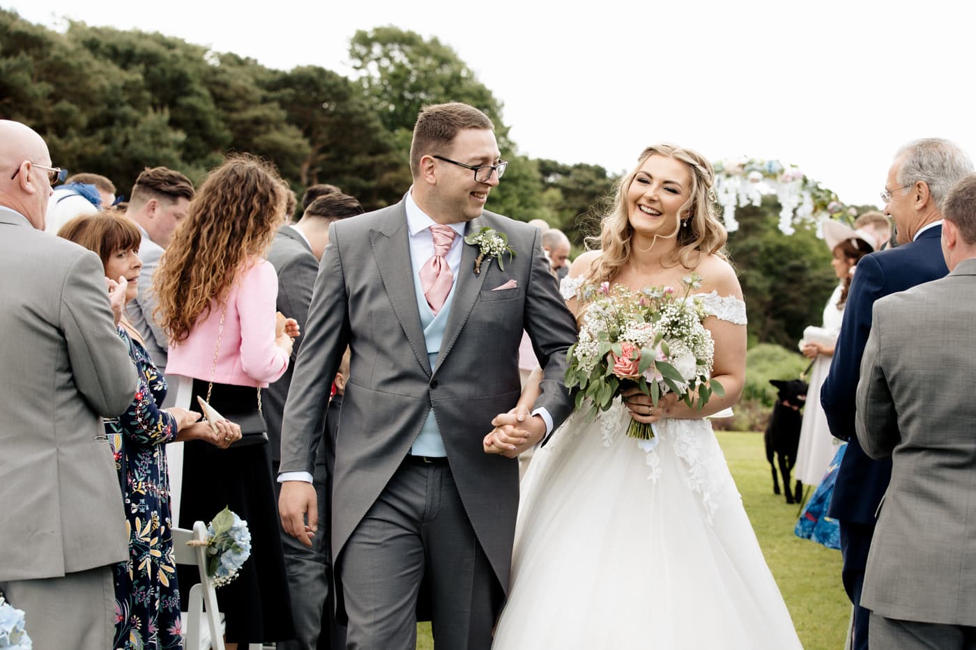 abbeywood estate outdoor wedding ceremony in cheshire