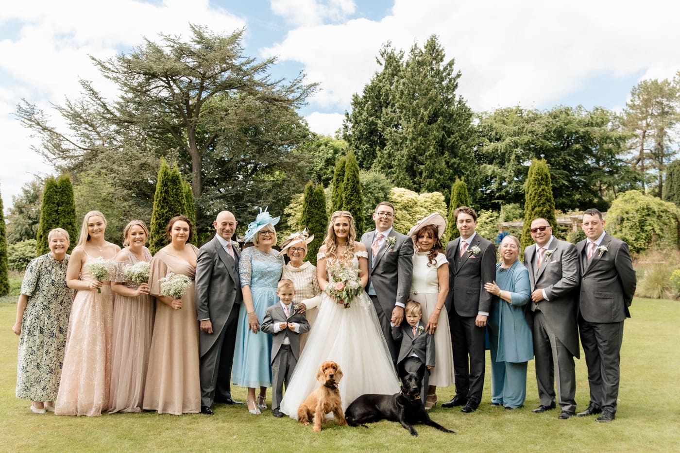 abbeywood estate outdoor wedding ceremony in cheshire