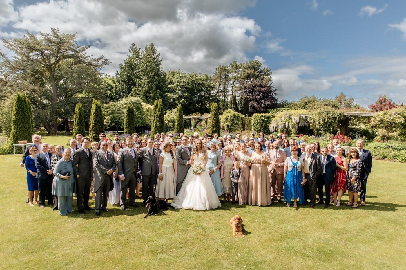 abbeywood estate outdoor wedding ceremony in cheshire
