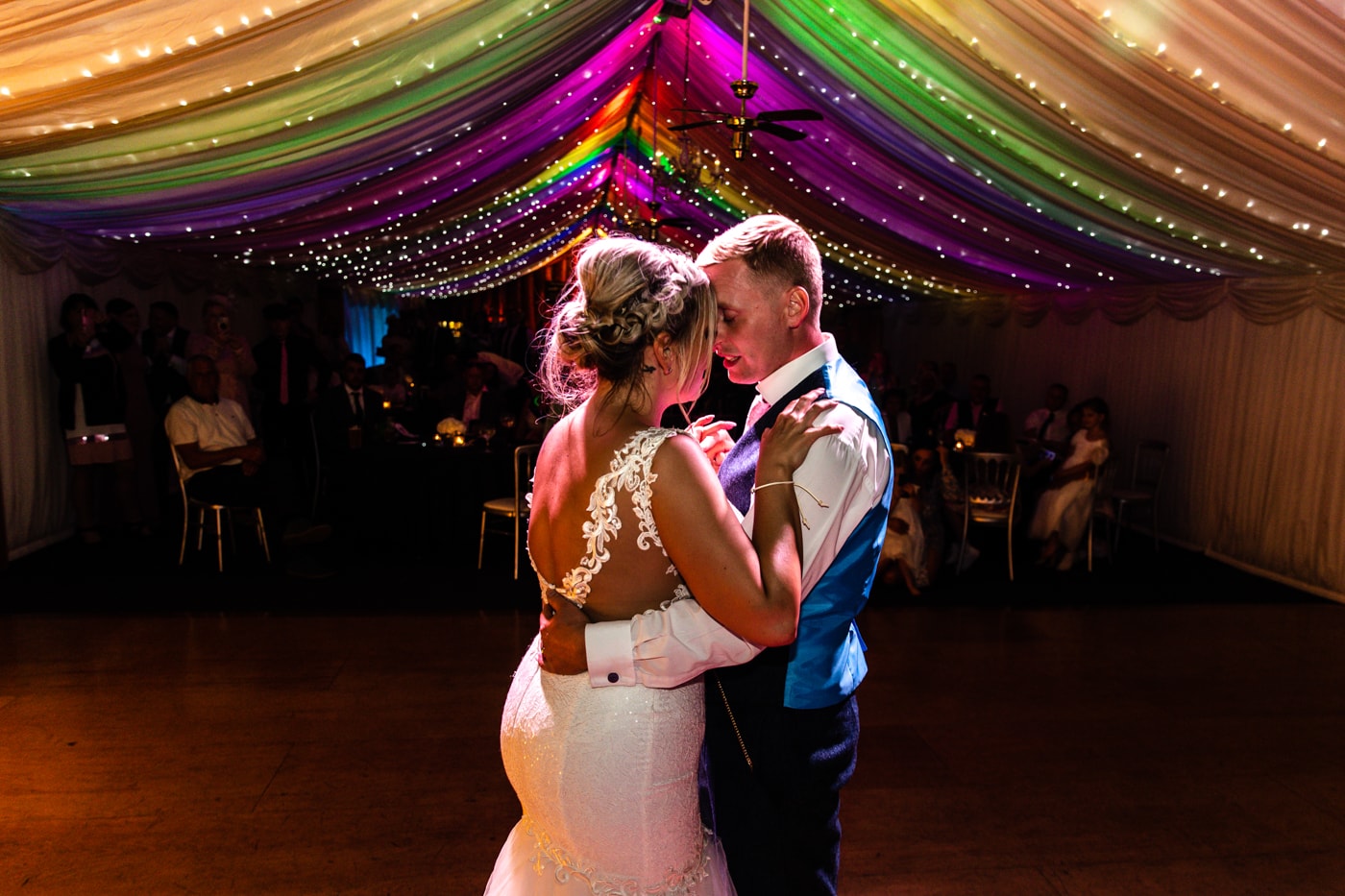 1st dance and party at a wedding at heaton house farm in cheshire