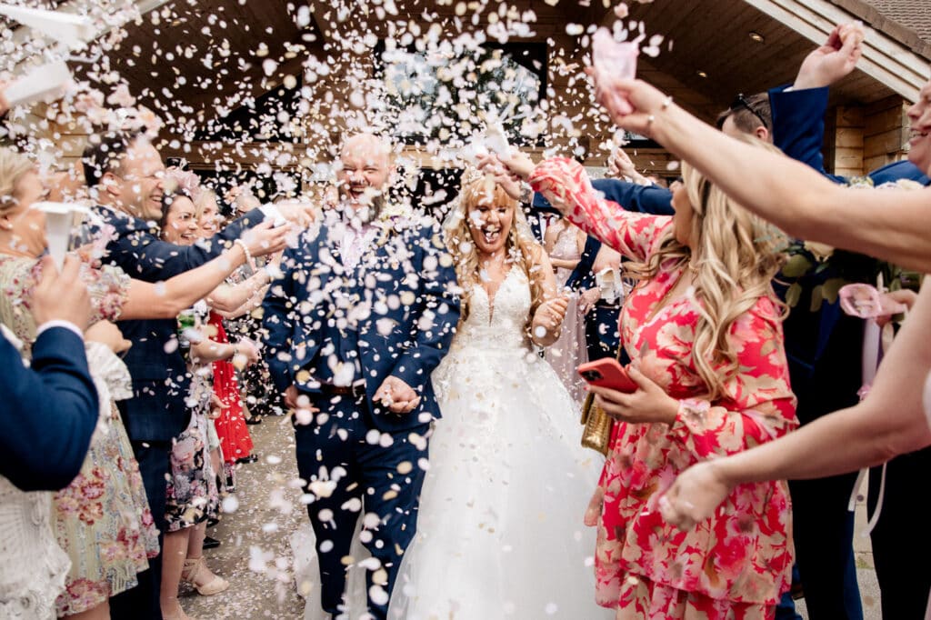 Confetti at Styal Lodge in Cheshire