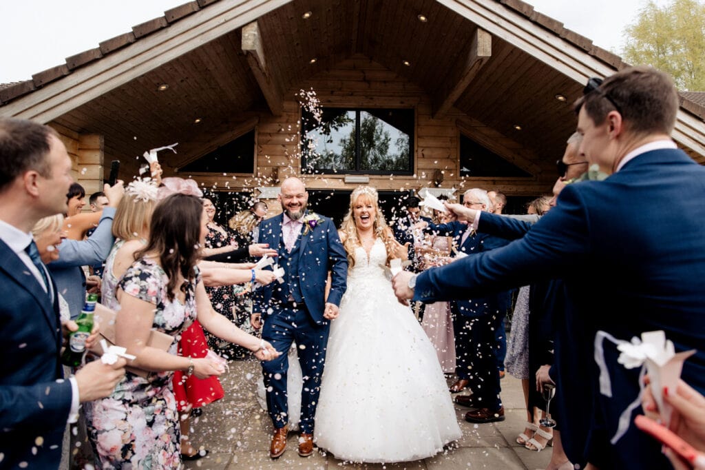 styal lodge portraits with a bride and groom at the lake