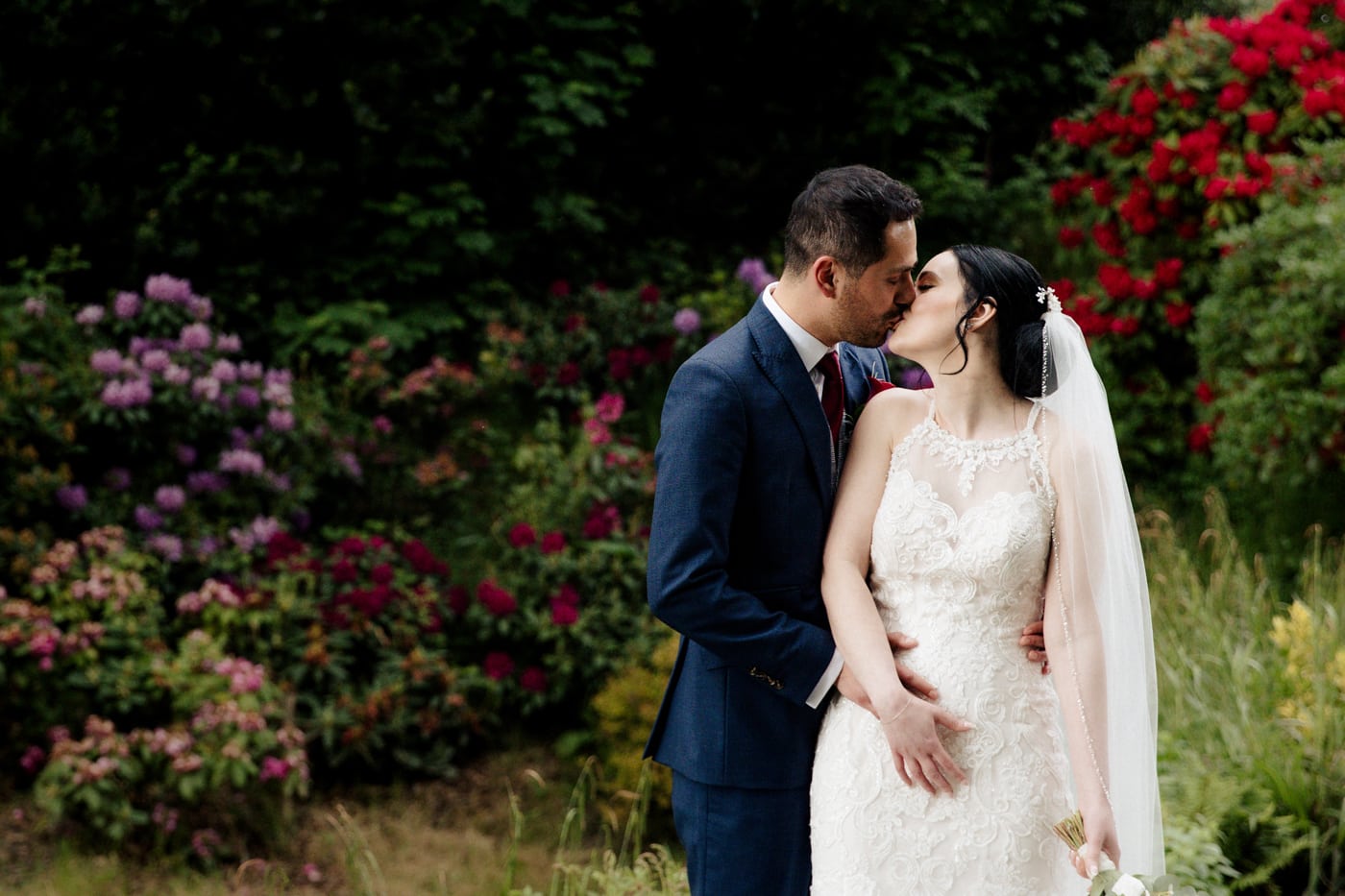 bride and groom portraits at the hilltop country house hotel