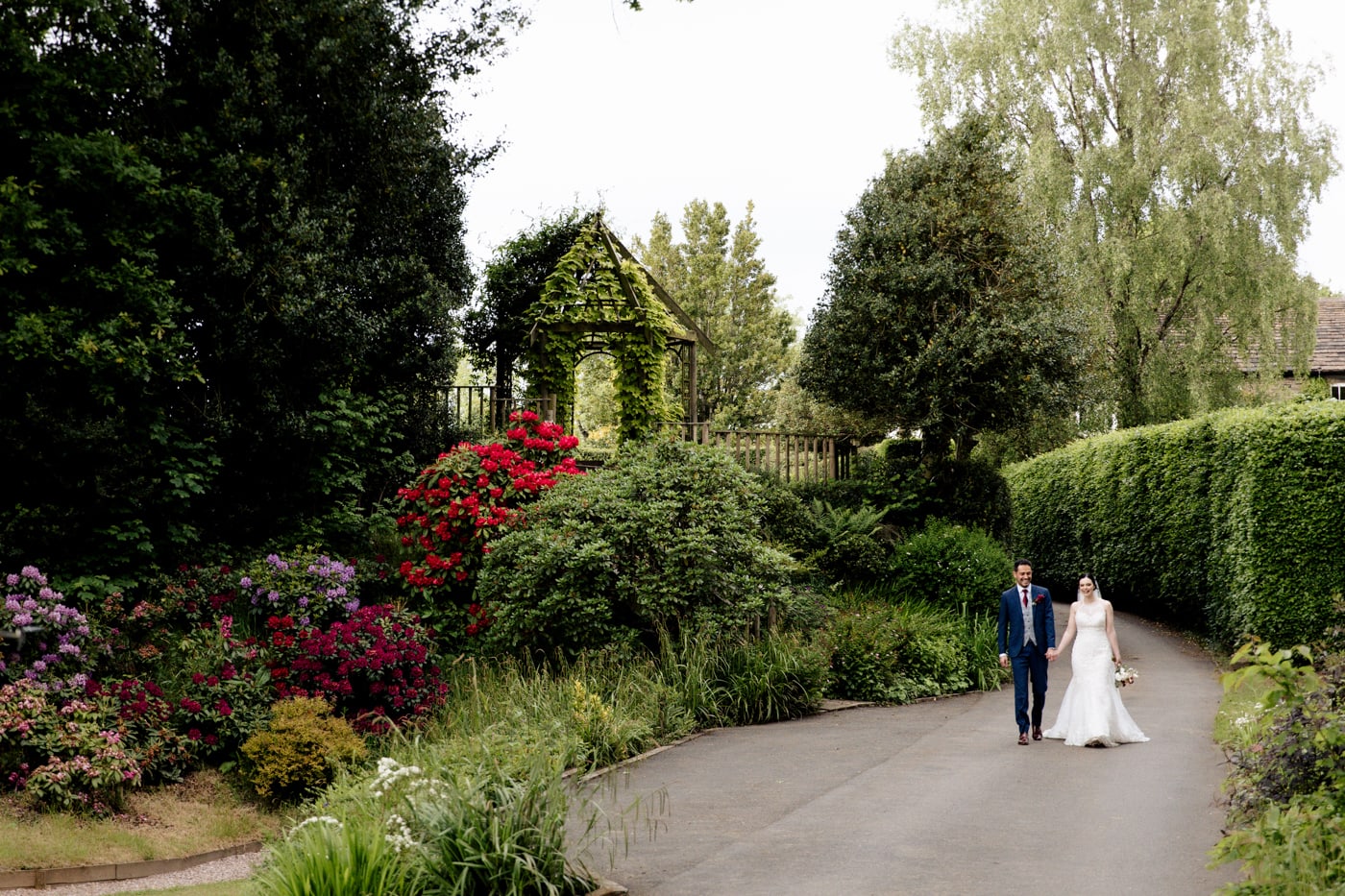bride and groom portraits at the hilltop country house hotel
