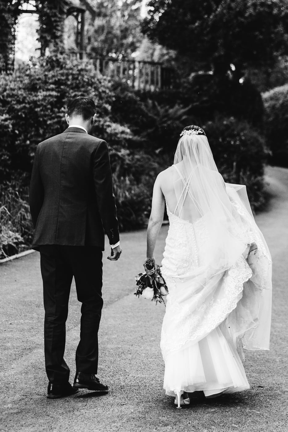 bride and groom portraits at the hilltop country house hotel