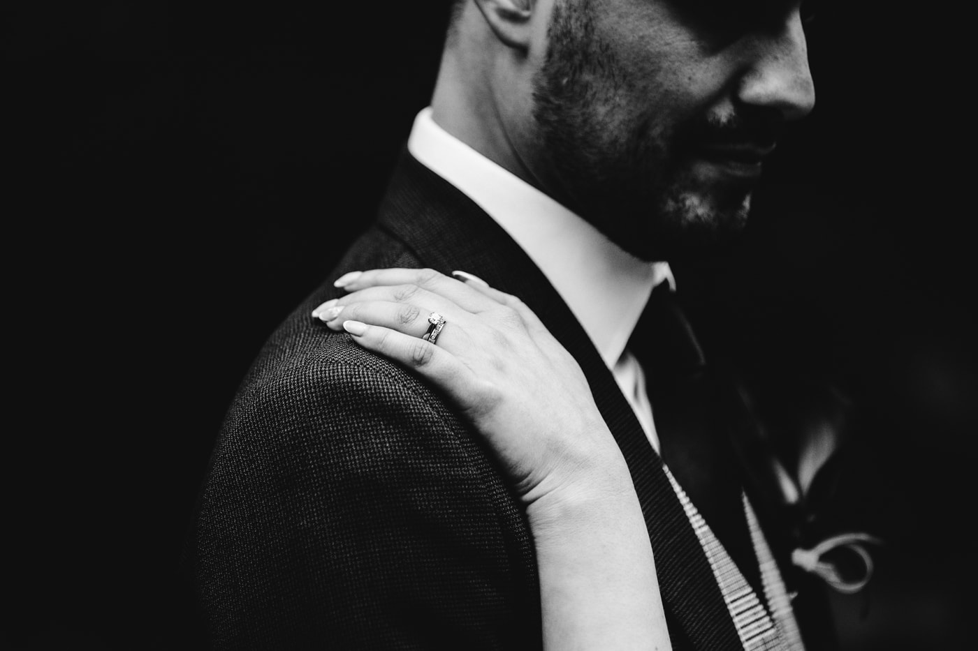 bride and groom portraits at the hilltop country house hotel