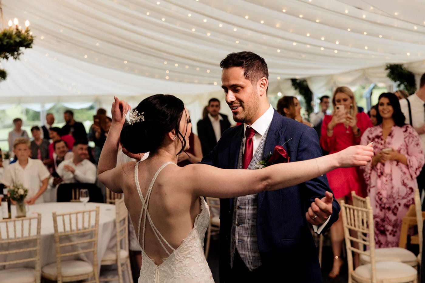1st dance at the hilltop country house hotel