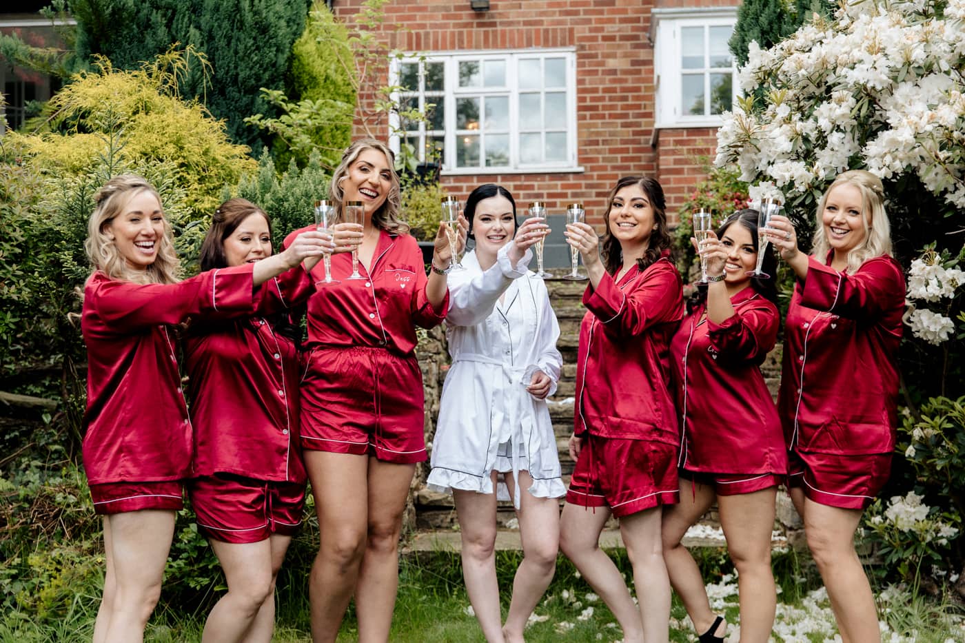 bride getting ready at the hilltop country house hotel in macclesfield