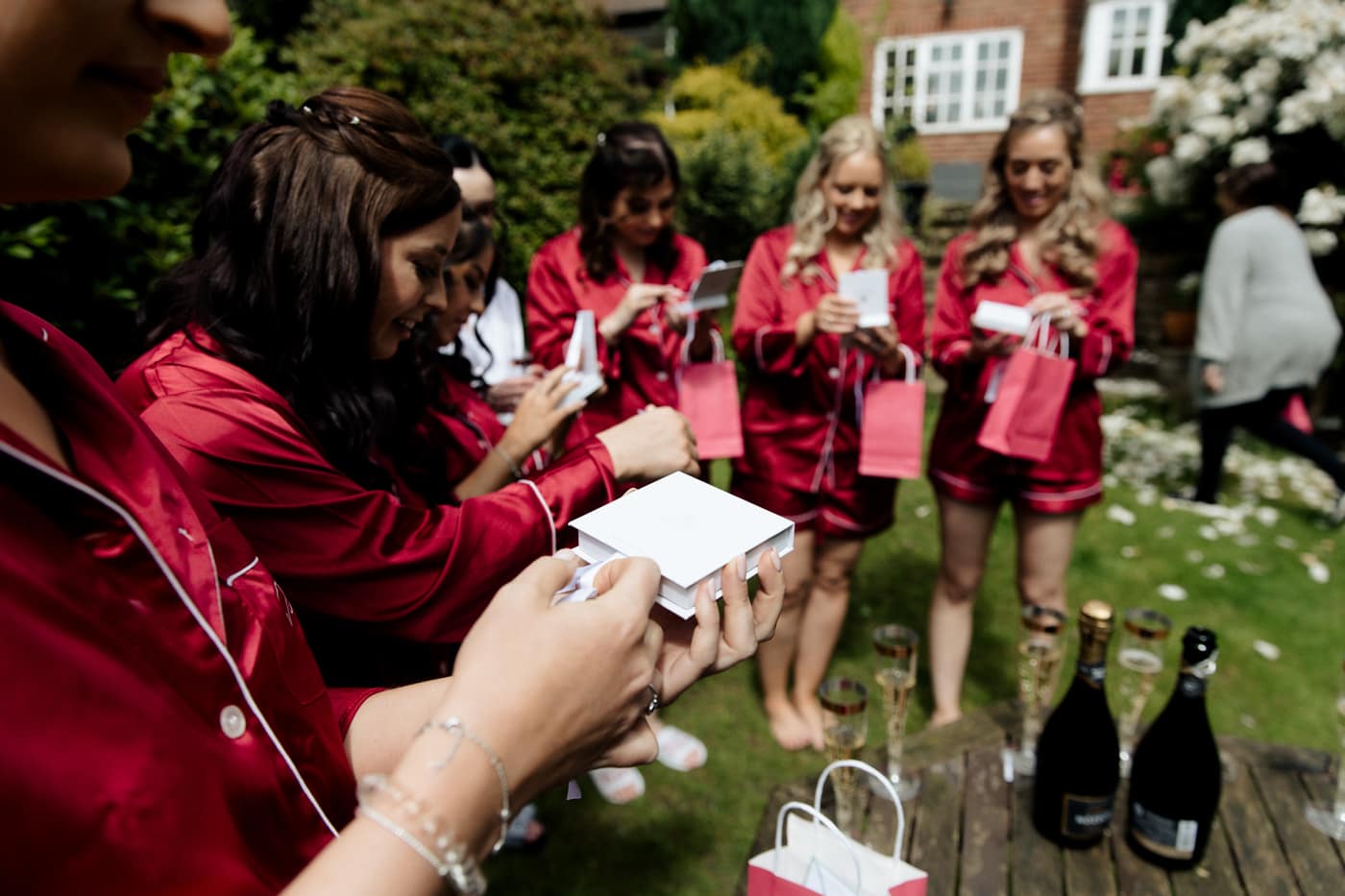 bride getting ready at the hilltop country house hotel in macclesfield