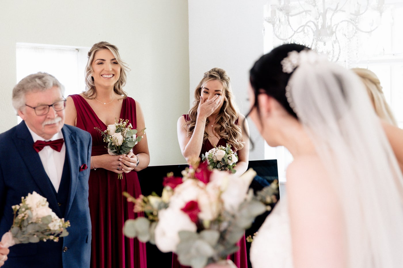 bride getting ready at the hilltop country house hotel in macclesfield
