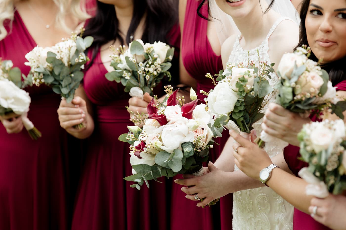 wedding reception in the garden at the hilltop house hotel