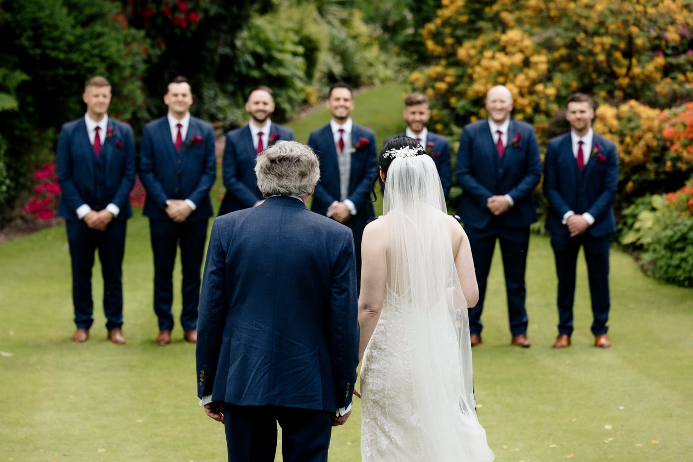 wedding reception in the garden at the hilltop house hotel