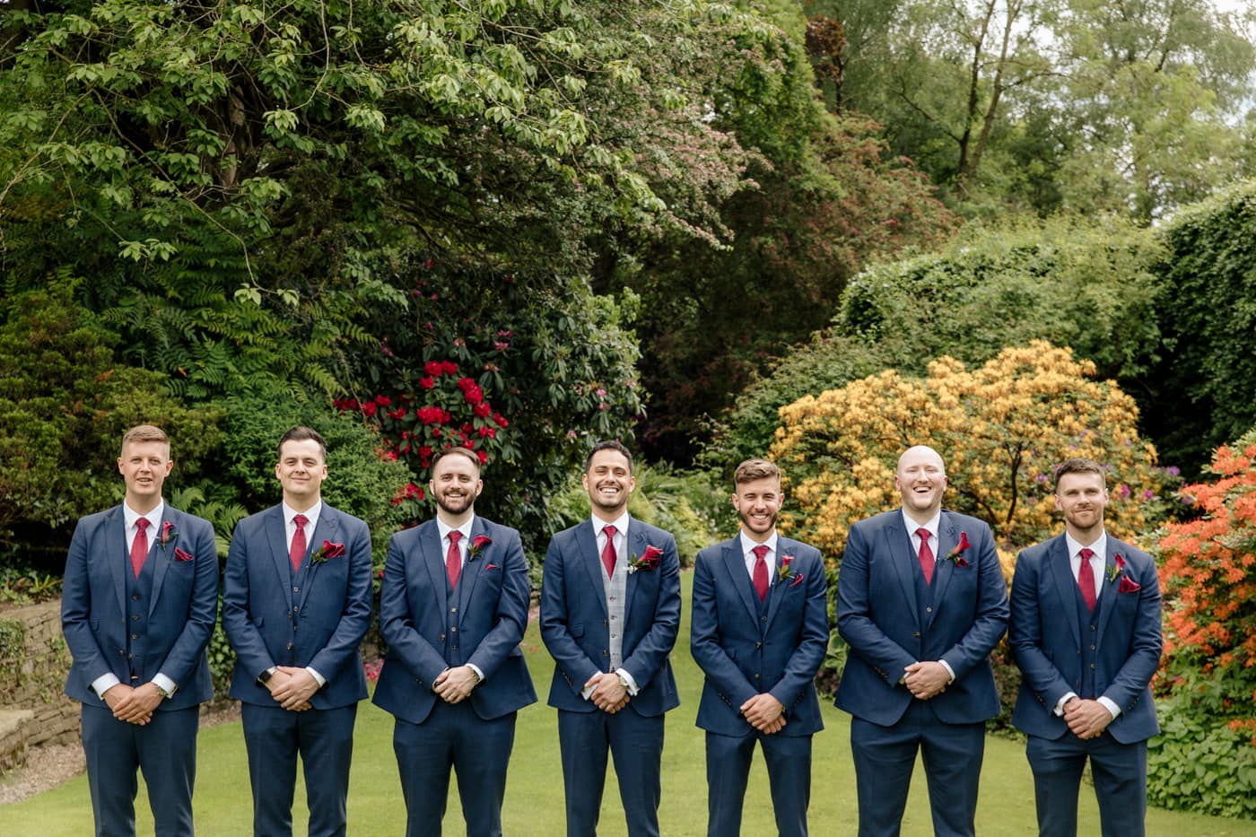 wedding reception in the garden at the hilltop house hotel