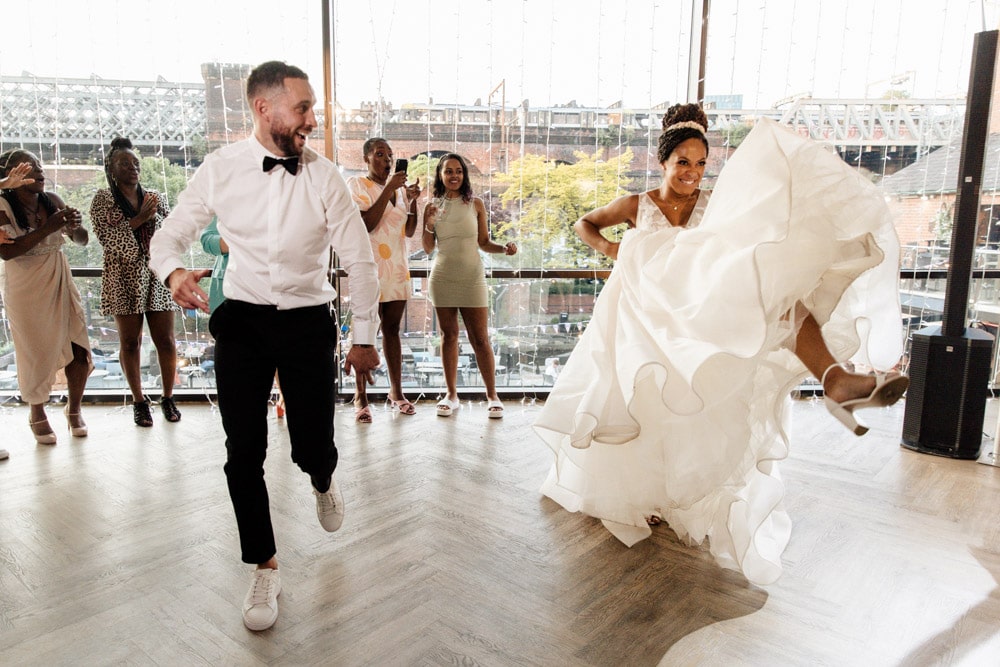 Castlefield Rooms Wedding Party Celebration for Olivia and Mike
