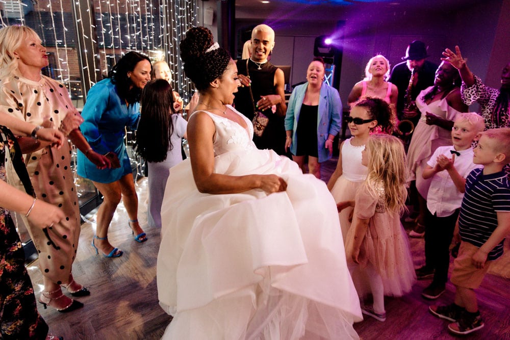 Castlefield Rooms Wedding Party Celebration for Olivia and Mike
