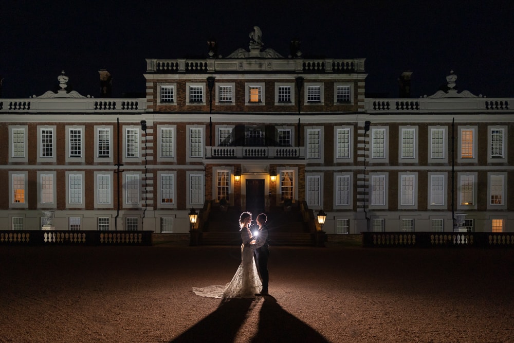 bride and groom at knowsley hall