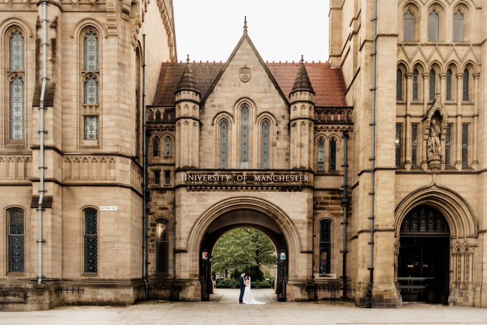 Manchester university chambers wedding photography for Mizla and Richie's wedding in 2023