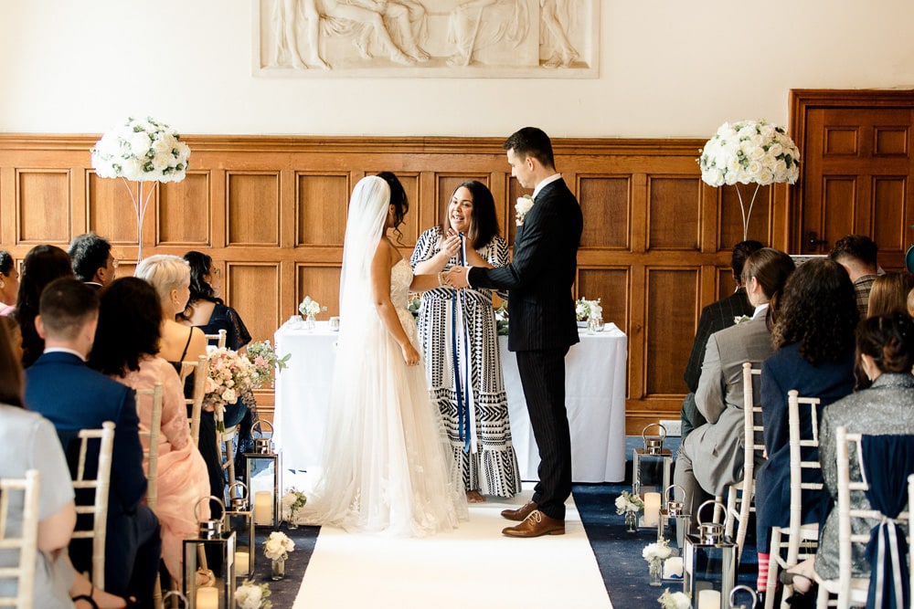 wedding ceremony at Manchester University Chambers