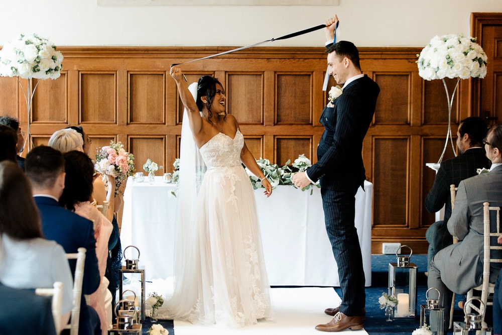 wedding ceremony at Manchester University Chambers