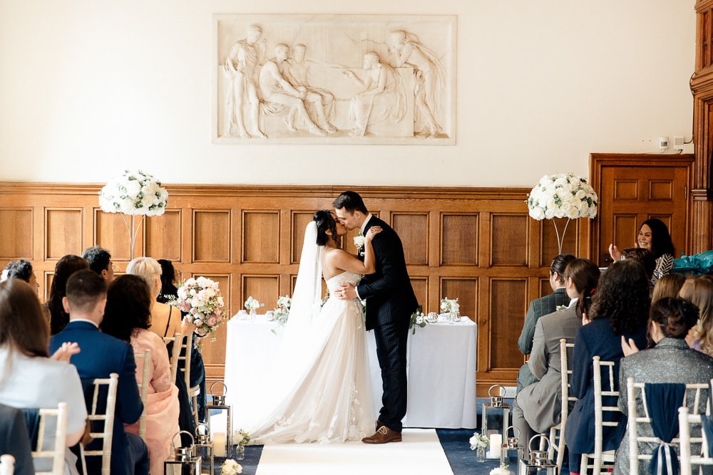 wedding ceremony at Manchester University Chambers