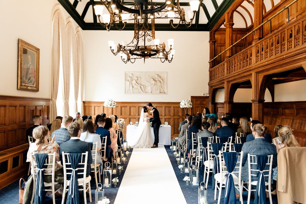 wedding ceremony at Manchester University Chambers