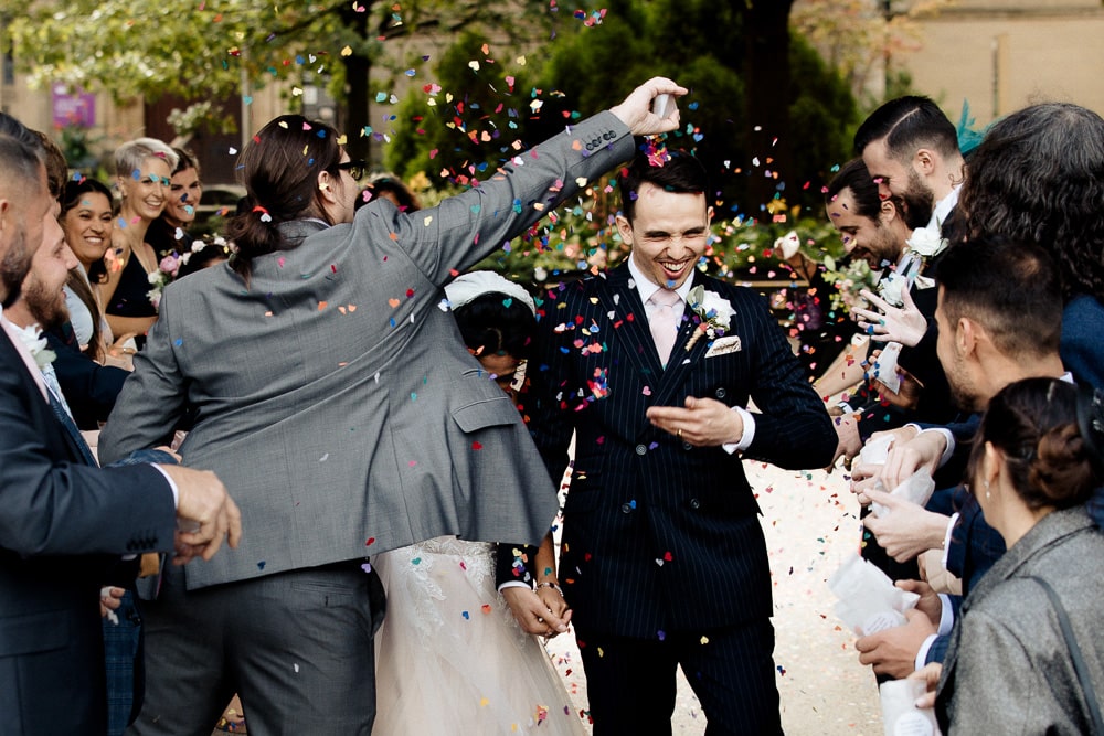 wedding ceremony at Manchester University Chambers