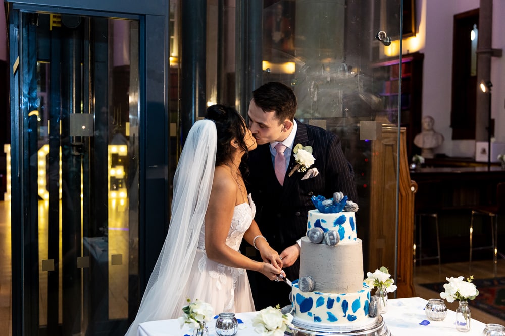 wedding celebration evening reception at the manchester university bistro building