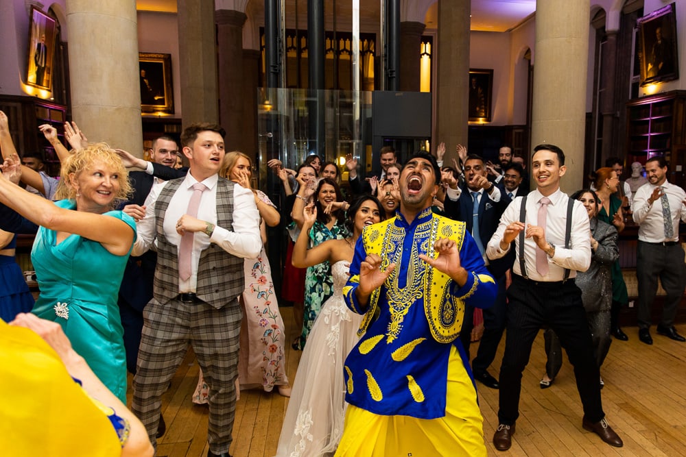 wedding celebration evening reception at the manchester university bistro building