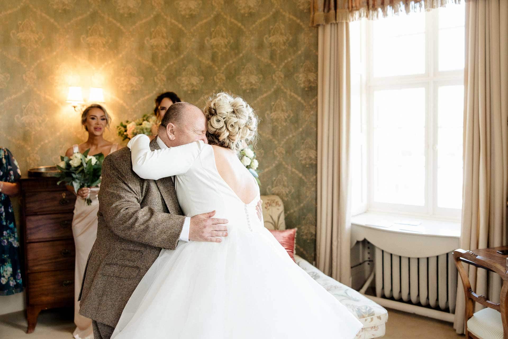 bridal preparations in the round room in The Citadel in Shropshire