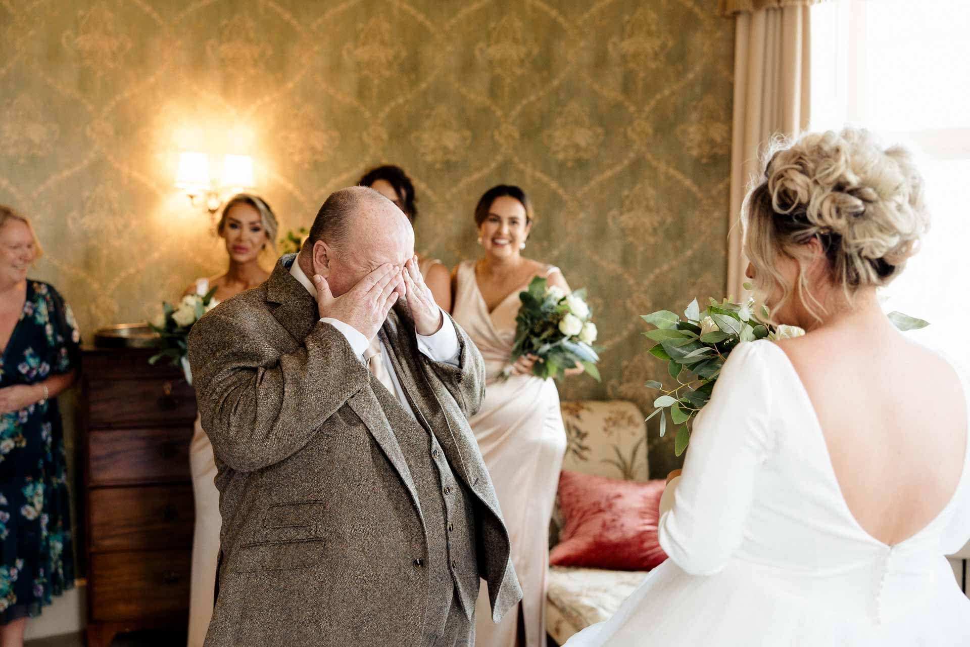 bridal preparations in the round room in The Citadel in Shropshire