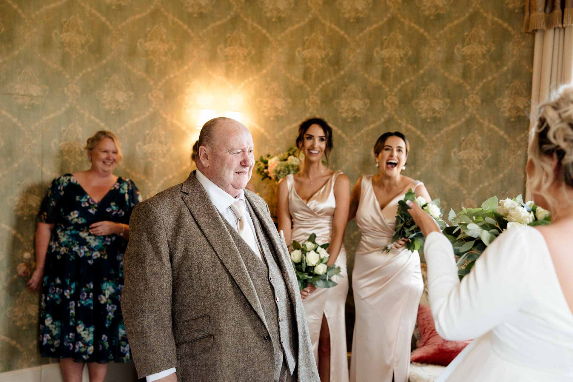 bridal preparations in the round room in The Citadel in Shropshire