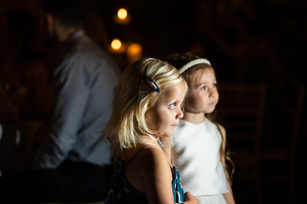 evening wedding reception at the barn at morley