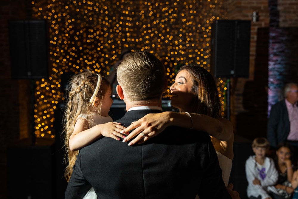 evening wedding reception at the barn at morley