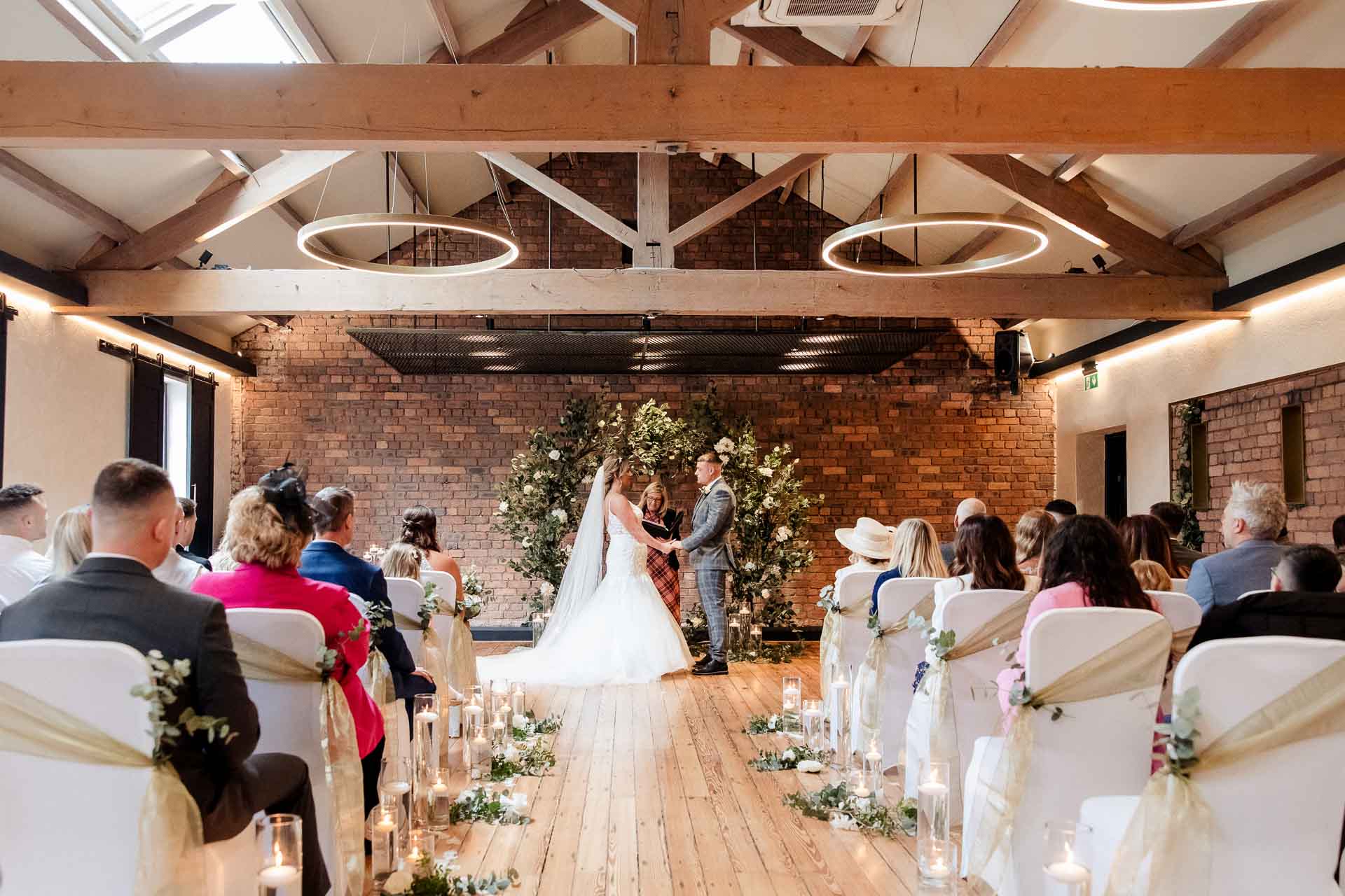 walking down the aisle at the castlefield rooms manchester