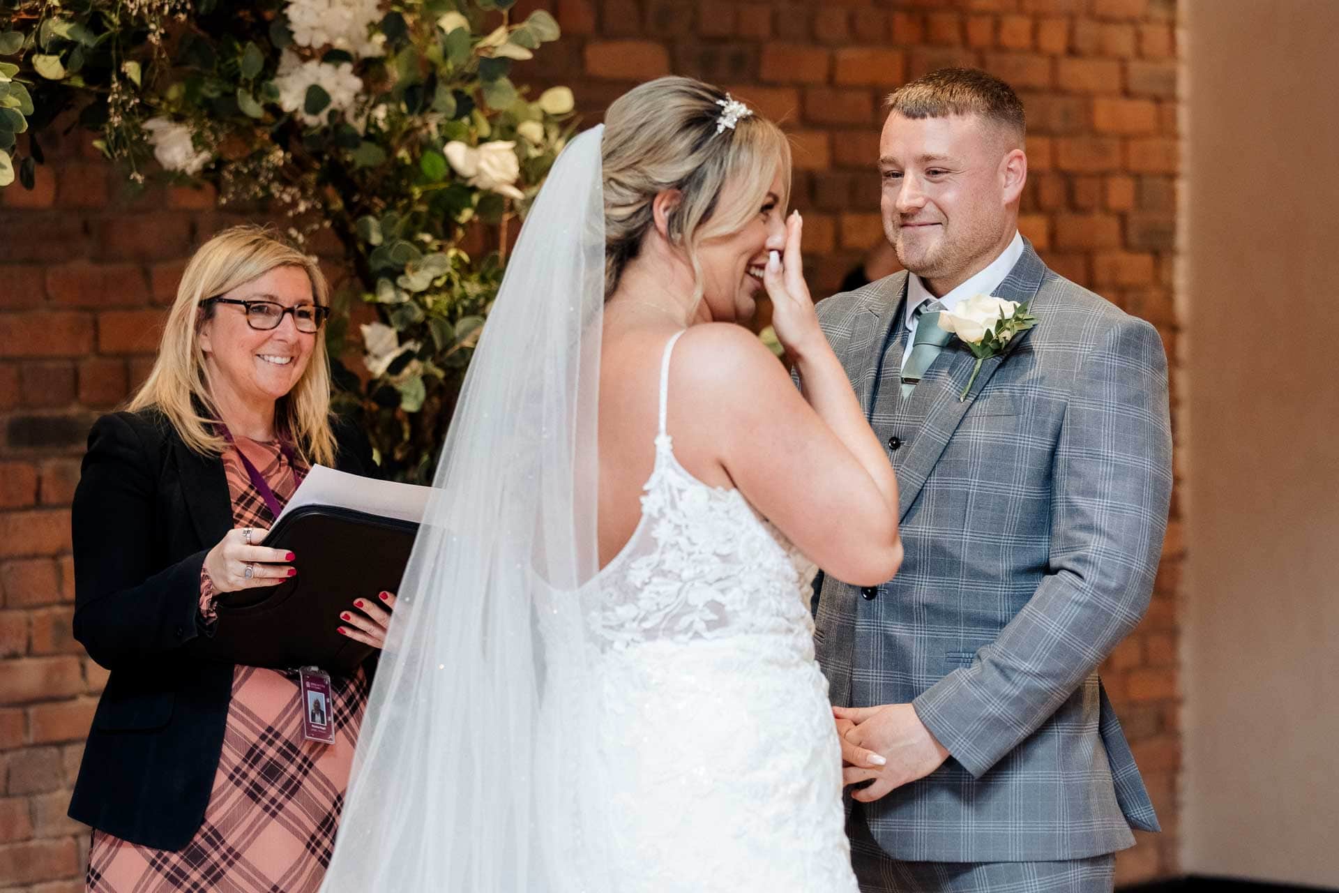 walking down the aisle at the castlefield rooms manchester